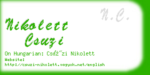 nikolett csuzi business card